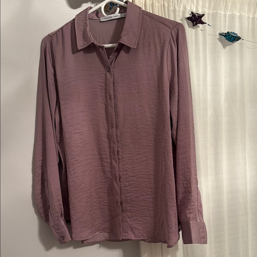 Calvin Klein Dusty Rose Button-Up Shirt